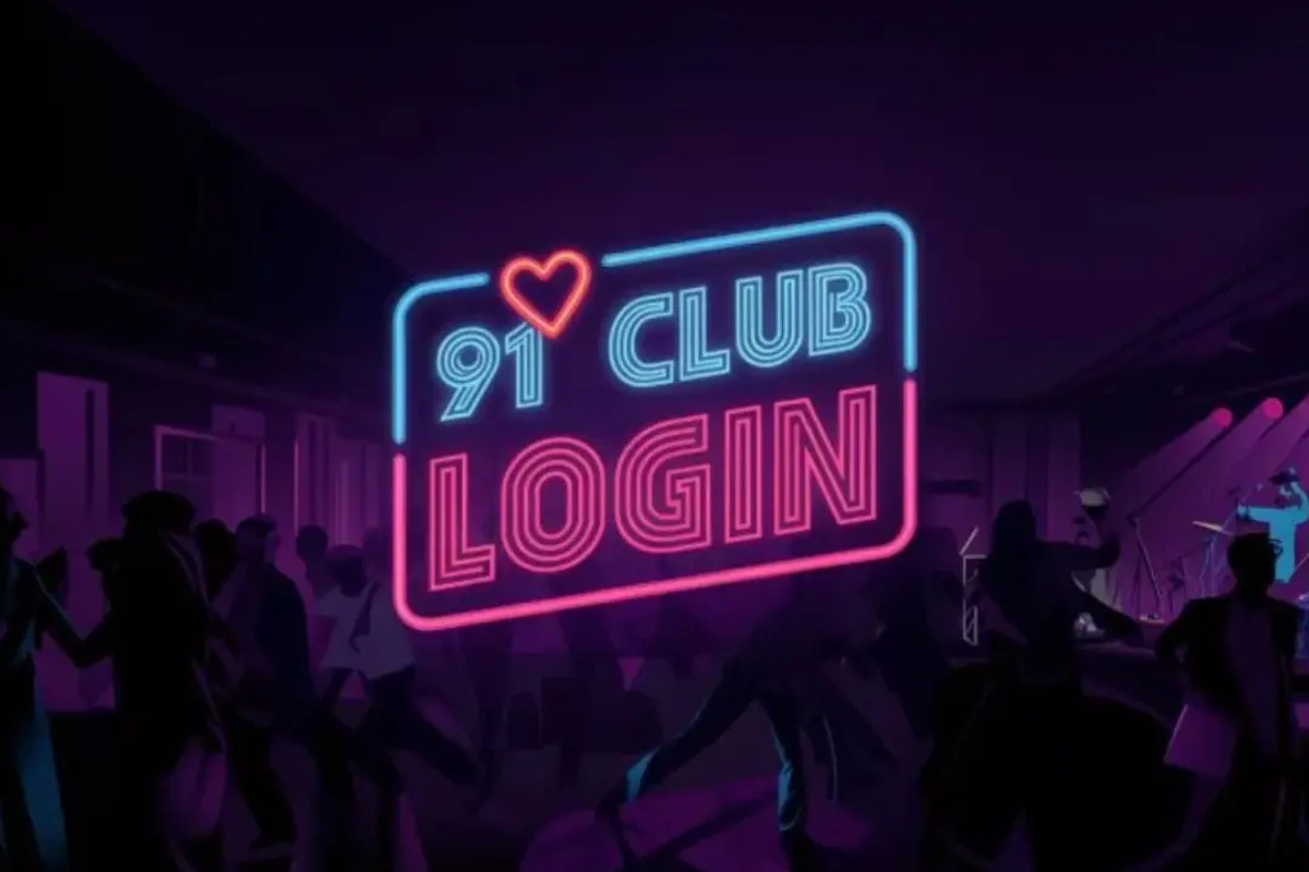 91 club login page showing secure user account access