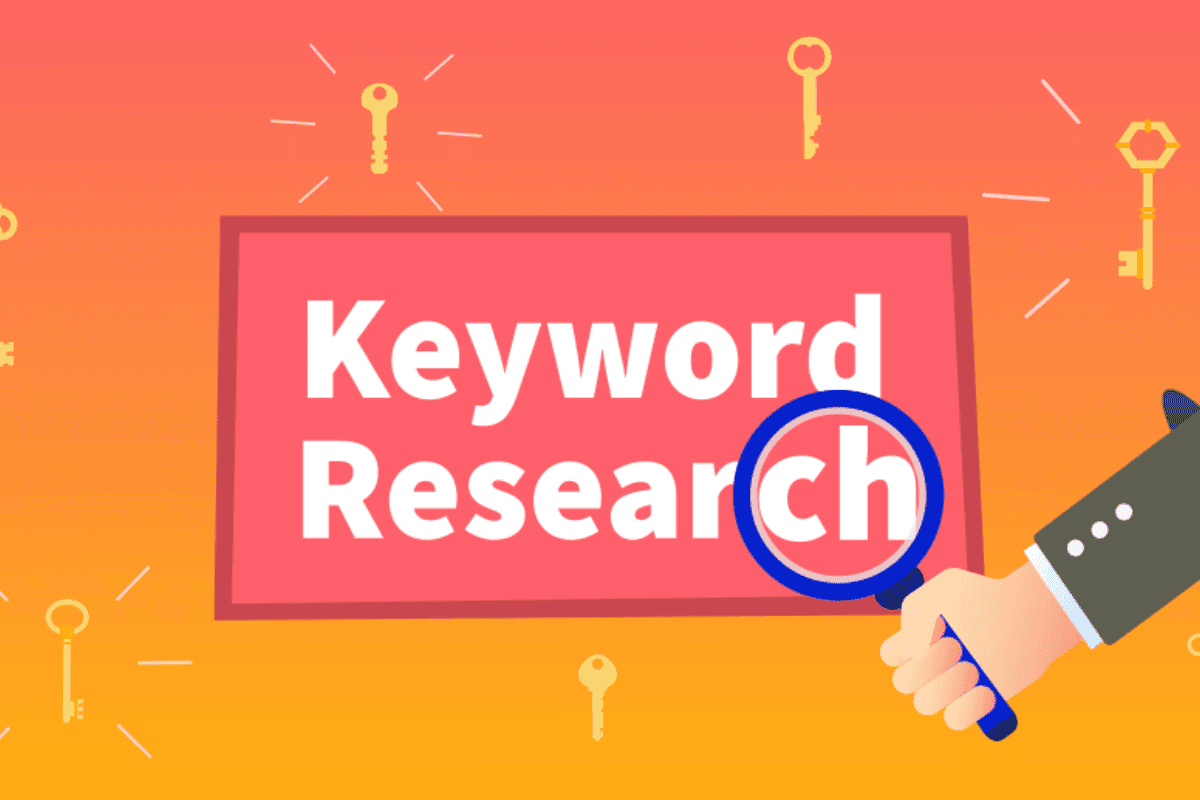 Keyword research concept showing search trends and ideas