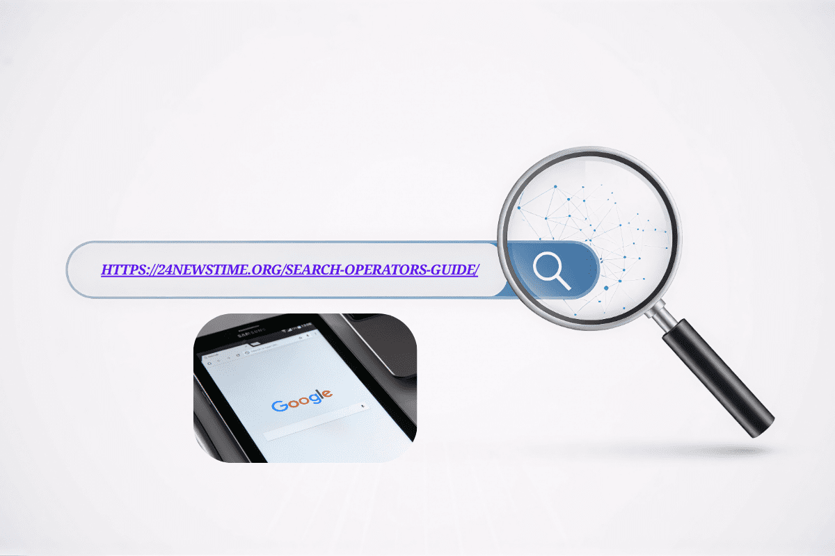 Person using laptop and learning search operators