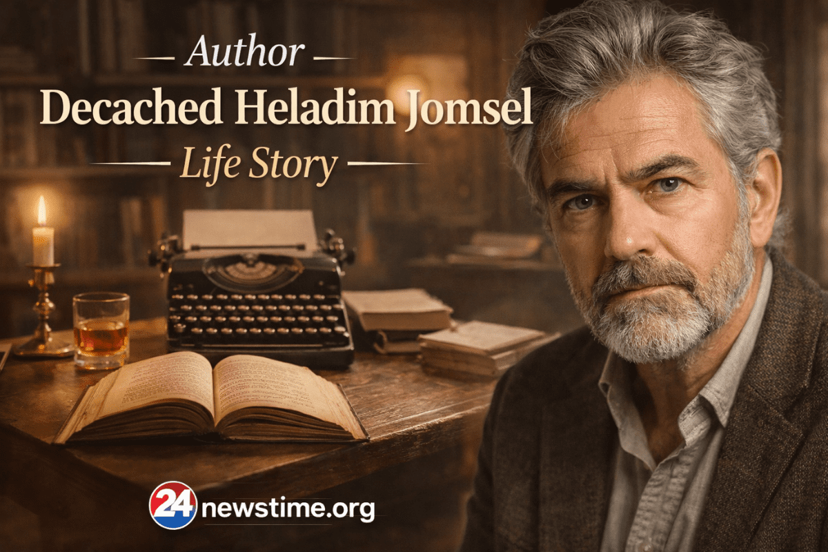 Portrait of author decached heladim jomsel writing in a quiet study