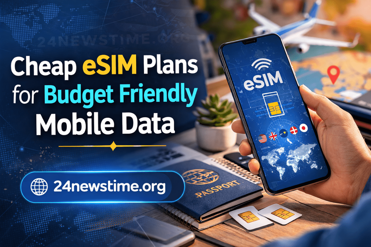 Smartphone displaying digital eSIM activation screen