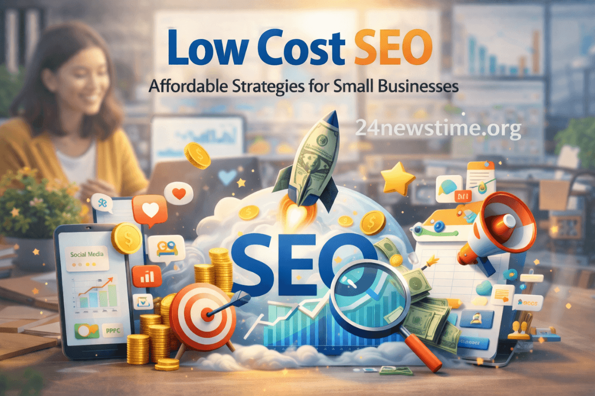 Person working on a laptop implementing low-cost SEO strategies