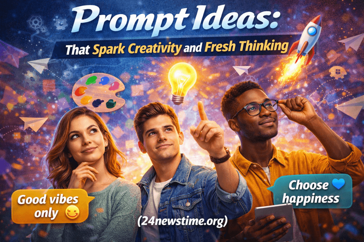 Student writing creative ideas from a prompt in a notebook.