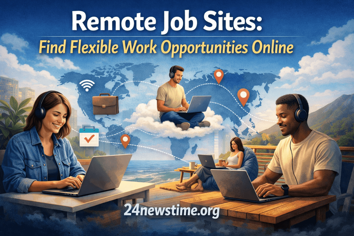 Person working on a laptop using a remote job site from home