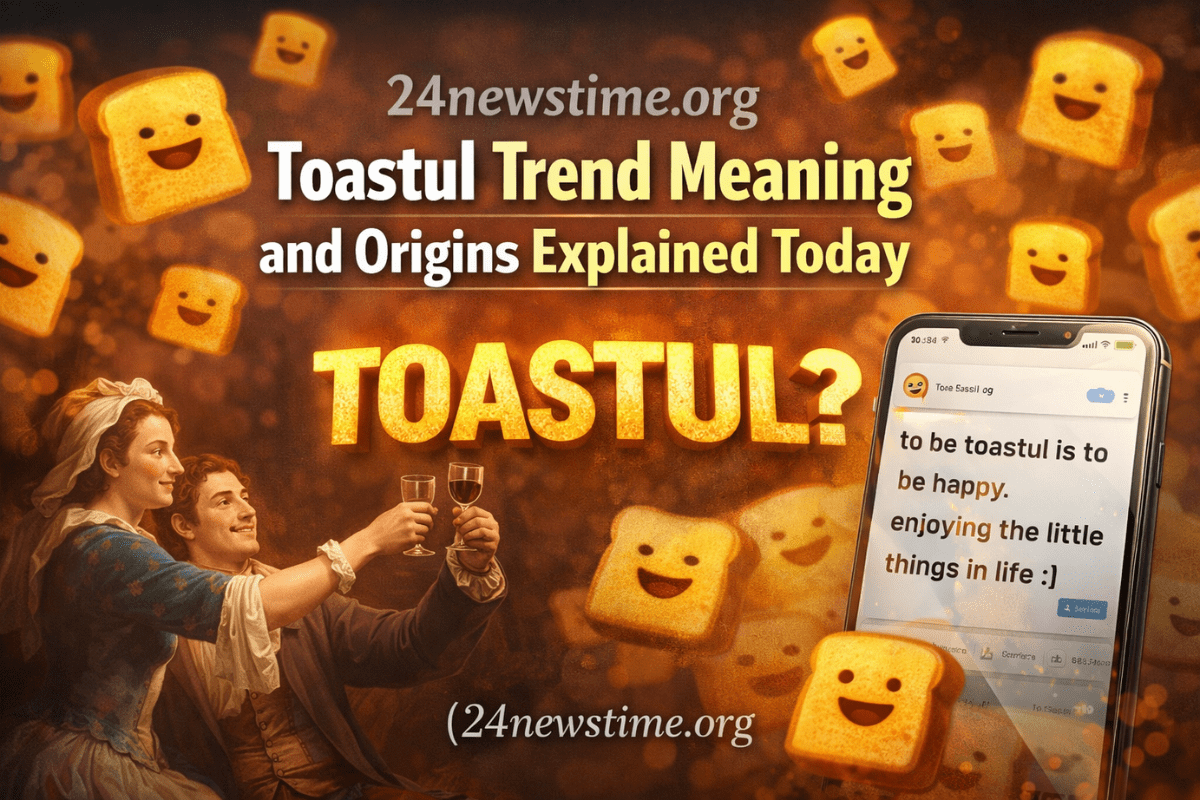 Illustration showing Toastul trend discussion on social media